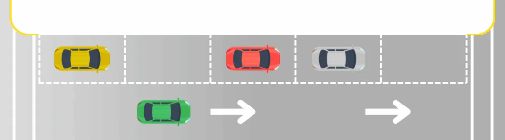 Lugar permitido para estacionarse cuando hay parquímetro